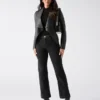 Shayna Drape leren jas Shayna Drape leren jas