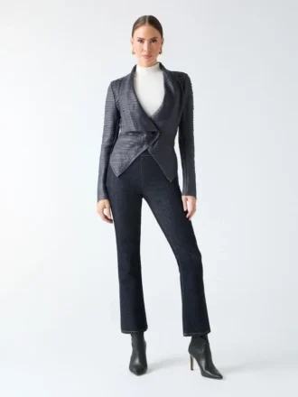 Shayna Drape leren jas