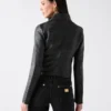 Shayna Drape leren jas Shayna Drape leren jas