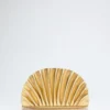 Shelly metallic leren clutch