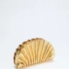 Shelly metallic leren clutch