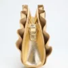 Shelly metallic leren clutch