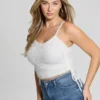 Shirr Eyelash Cami met trekkoord