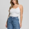 Shirr Eyelash Cami met trekkoord