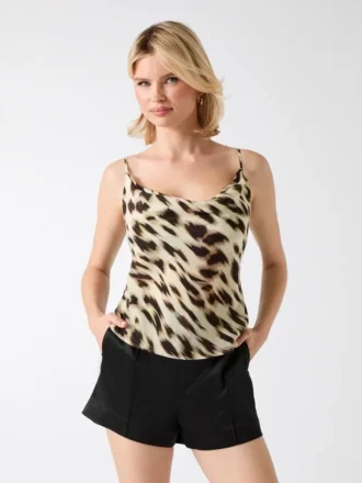 Sierra top met dierenprint