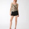 Sierra top met dierenprint