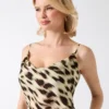 Sierra top met dierenprint