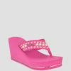 Silus parel Sandalen met sleehak