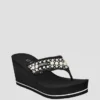 Silus parel Sandalen met sleehak