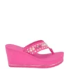 Silus parel Sandalen met sleehak