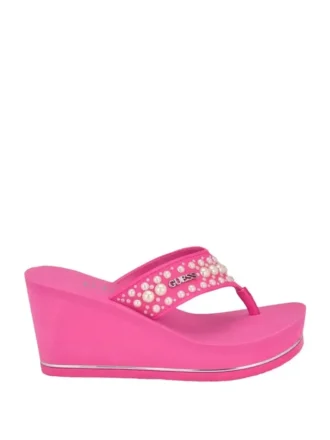 Silus parel Sandalen met sleehak