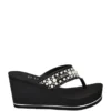 Silus parel Sandalen met sleehak