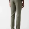 Slanke broek van linnenmix