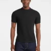 Slanke T-shirt met gemêleerde ribboord