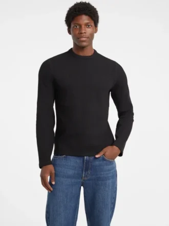Slanke T-shirt met gemêleerde ribboord