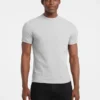 Slanke T-shirt met gemêleerde ribboord