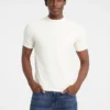 Slanke T-shirt met gemêleerde ribboord