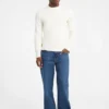 Slanke T-shirt met gemêleerde ribboord