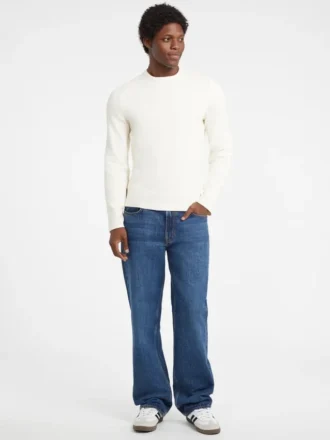 Slanke T-shirt met gemêleerde ribboord