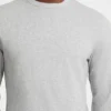 Slanke T-shirt met gemêleerde ribboord
