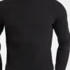 Slanke T-shirt met gemêleerde ribboord