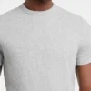 Slanke T-shirt met gemêleerde ribboord