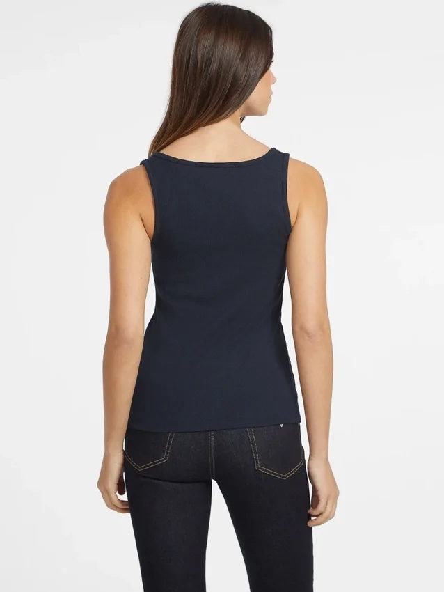 Slanke tanktop met geborduurde ster Slanke tanktop met geborduurde ster