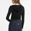 Slanke top met capuchon en geborduurd logo Slanke top met capuchon en geborduurd logo