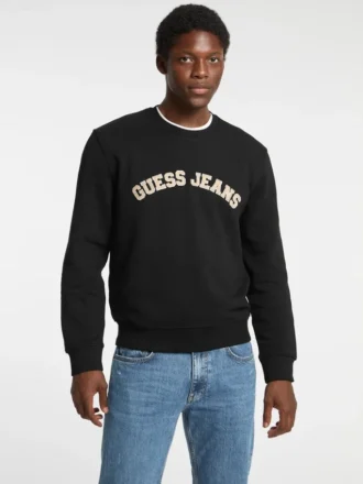 Slim fit college-trui met ronde hals