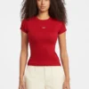 Slim fit T-shirt met geborduurd logo
