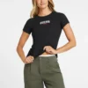 Slim-fit T-shirt met geribd borduursel Slim-fit T-shirt met geribd borduursel