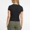 Slim-fit T-shirt met geribd borduursel Slim-fit T-shirt met geribd borduursel