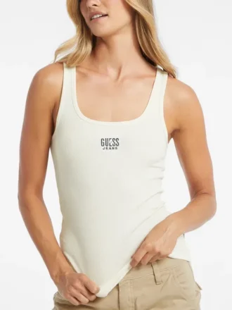 Slim fit tanktop met geborduurd logo