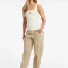 Slim fit tanktop met geborduurd logo Slim fit tanktop met geborduurd logo