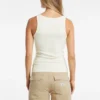 Slim fit tanktop met geborduurd logo Slim fit tanktop met geborduurd logo