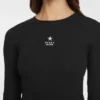 Slim ribgebreid T-shirt met ster Slim ribgebreid T-shirt met ster