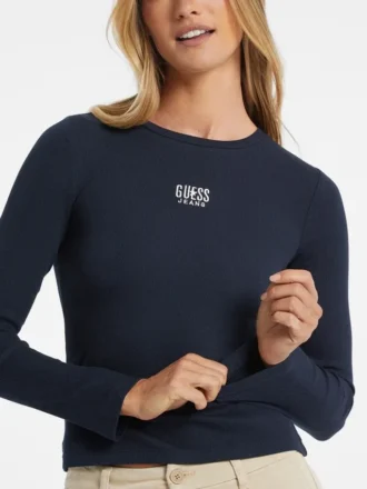 Slim T-shirt met geborduurd logo
