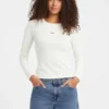Slim T-shirt met geborduurd logo Slim T-shirt met geborduurd logo