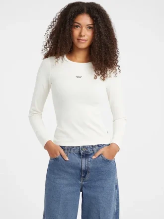 Slim T-shirt met geborduurd logo