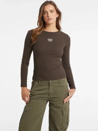 Slim T-shirt met geborduurd logo