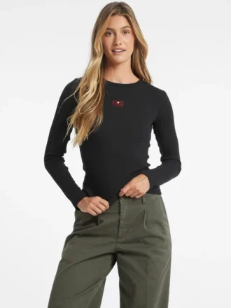 Slim T-shirt met geborduurd logo