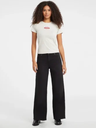 Slim T-shirt met gemêleerd stempel-logo