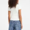 Slim T-shirt met gemêleerd stempel-logo
