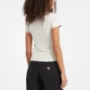 Slim T-shirt met gemêleerd stempel-logo