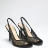 Slingback met veters