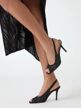 Slingback met veters