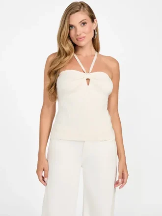 Sofie geribbelde Mirage-top