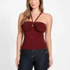 Sofie geribbelde Mirage-top
