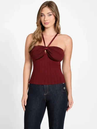 Sofie geribbelde Mirage-top