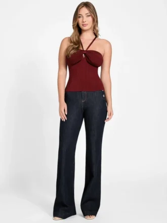 Sofie geribbelde Mirage-top
